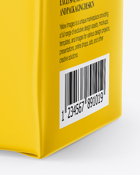 500g Carton Package Mockup - Half Side View