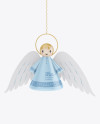 Glossy Christmas Angel Toy Mockup