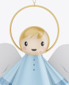 Glossy Christmas Angel Toy Mockup