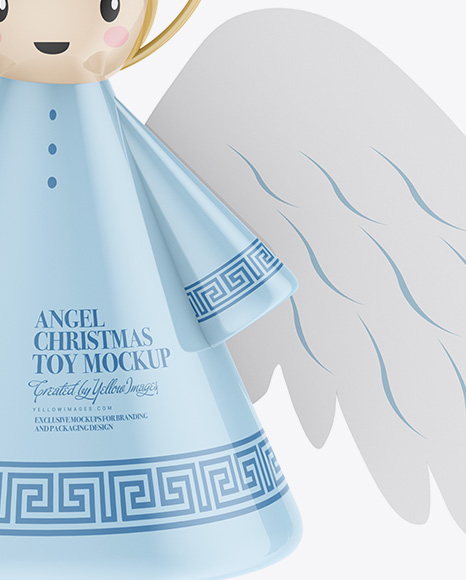 Glossy Christmas Angel Toy Mockup