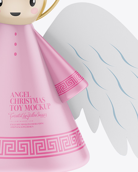 Matte Christmas Angel Toy Mockup