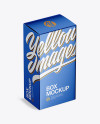 Metallic Box Mockup - Half Side View (High-Angle Shot)
