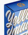 Metallic Box Mockup - Half Side View (High-Angle Shot)