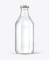 330ml Clear Glass Water Bottle Mockup