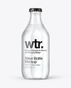 330ml Clear Glass Water Bottle Mockup