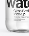 Clear Glass Water Bottle Mockup