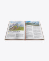 Opened Book Mockup - High-Angle Shot