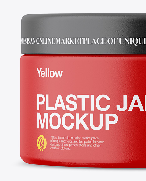 Matte Plastic Jar Mockup