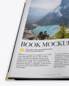 Opened Textured Book Mockup - High-Angle Shot