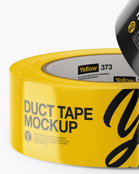 Two Glossy Duct Tape Rolls Mockup