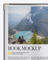 Opened Textured Book Mockup - Top View