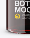 Clear Bottle with Dark Liquid Mockup Clear Bottle with Dark Liquid Mockup
