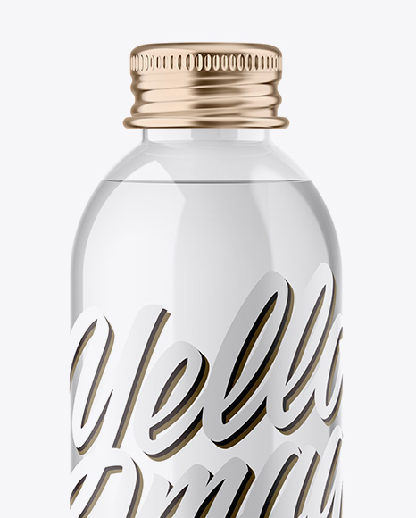 Clear Water Bottle Mockup