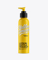 Plastic Bottle With Pump Mockup