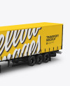Scania Truck Mockup - Half Side View (High-Angle Shot)