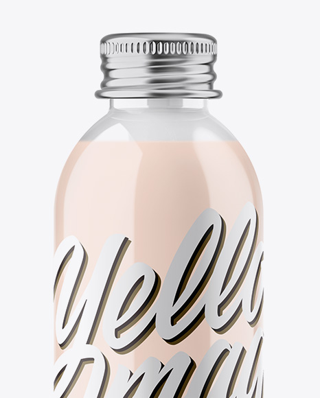 Clear Bottle with Liquid Mockup