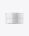 Glossy Cosmetic Jar Mockup - Front View