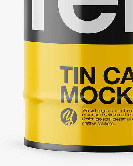 20L Tin Can Mockup - Front View (Eye-Level Shot) - Free Download Images