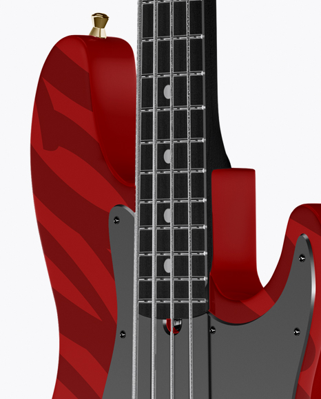 Bass Guitar Mockup - Half Side View