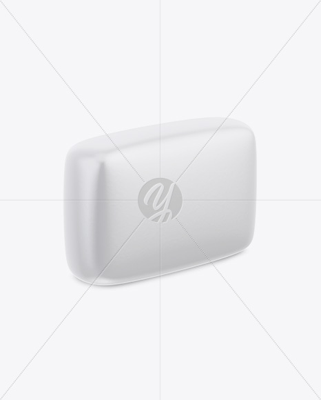 Glossy Soap Bar Package Mockup - Half Side View