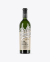 750ml Green Glass White Wine Bottle Mockup