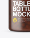 Frosted Amber Pills Bottle Mockup