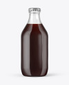 330ml Clear Glass Brown Ale Bottle Mockup