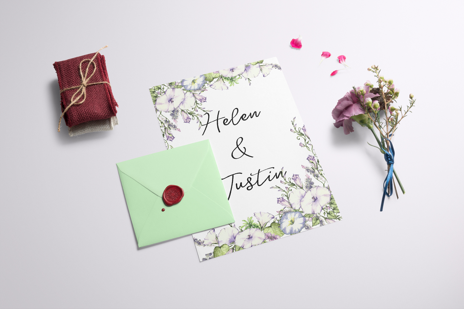Watercolor flower Clip Art – Morning-Glory Watercolor flower Clip Art – Morning-Glory