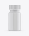 Glossy Plastic Pills Bottle Mockup - Front View