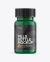 Glossy Plastic Pills Bottle Mockup - Front View