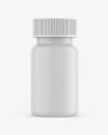 Matte Plastic Pills Bottle Mockup - Front View