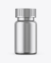 Metallic Pills Bottle Mockup - Front View Metallic Pills Bottle Mockup - Front View