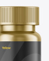 Metallic Pills Bottle Mockup - Front View Metallic Pills Bottle Mockup - Front View