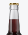 330ml Clear Glass Bottle with Brown Ale Mockup