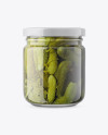 Glass Jar with Cucumbers Mockup - Front View