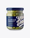 Glass Jar with Cucumbers Mockup - Front View