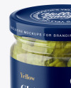 Glass Jar with Cucumbers Mockup - Front View (High Angle Shot)