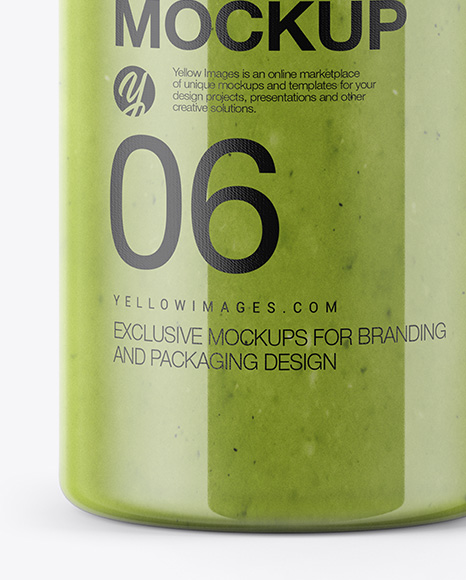 Green Smoothie Bottle Mockup