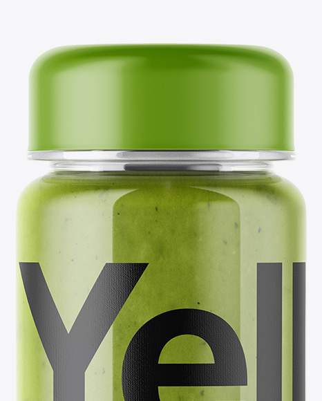 Green Smoothie Bottle Mockup