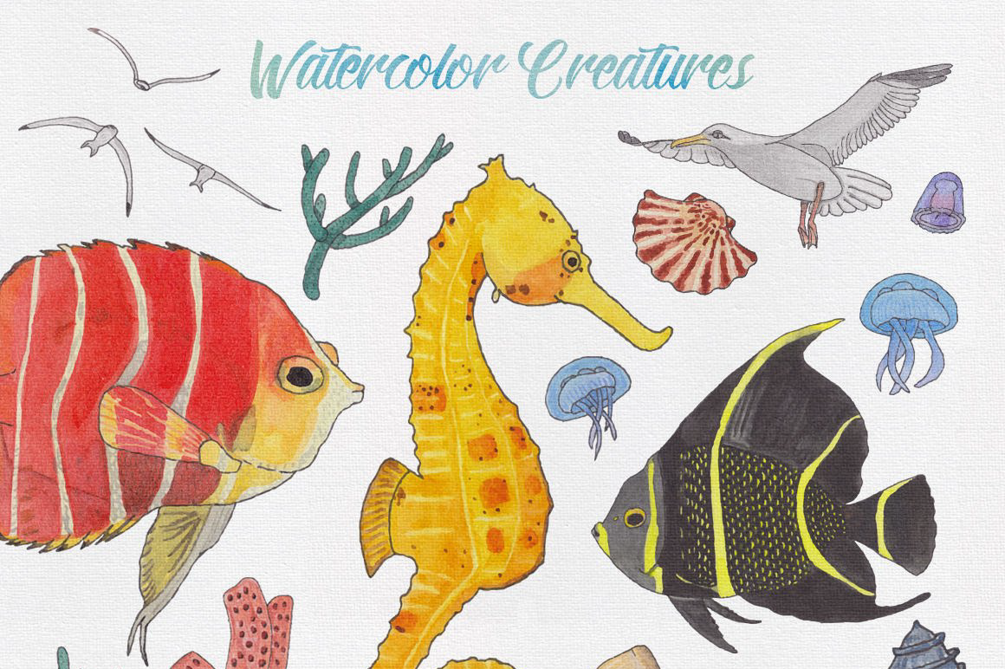 Watercolor Creatures vol. 3