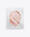 Transparent Container with Ham Mockup - Front View