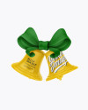 Glossy Christmas Bells Mockup