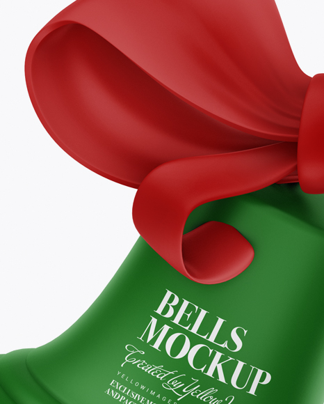 Matte Christmas Bells Mockup