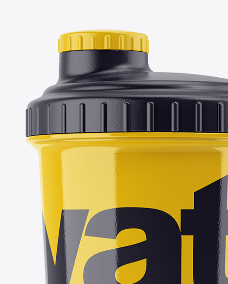 Glossy Shaker Bottle Mockup