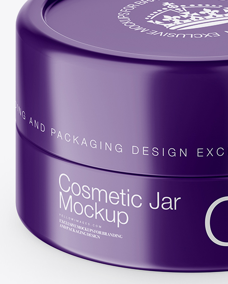 Matte Cosmetic Jar Mockup (High-Angle Shot)