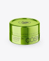 Metallic Cosmetic Jar Mockup (High-Angle Shot) Metallic Cosmetic Jar Mockup (High-Angle Shot)