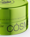 Metallic Cosmetic Jar Mockup (High-Angle Shot) Metallic Cosmetic Jar Mockup (High-Angle Shot)