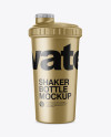 Metallic Shaker Bottle Mockup