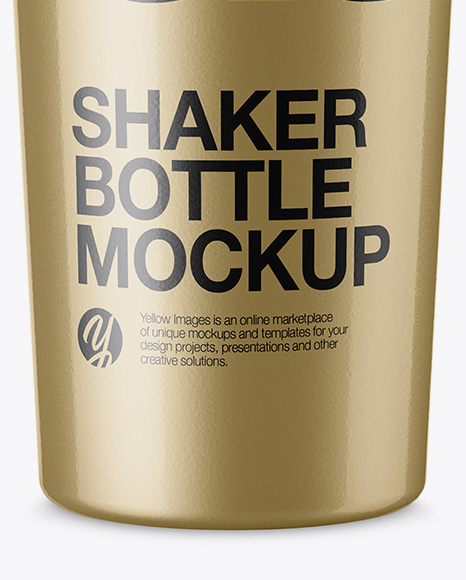 Metallic Shaker Bottle Mockup