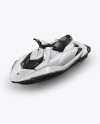 Jet Ski Mockup - Left Half Side View (High-Angle Shot)